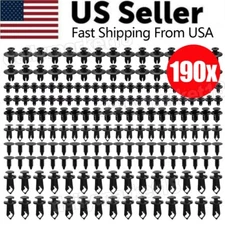 190X Car Clips for Hole Plastic Rivets Retainer Fender Push Pin Fastener Bumper