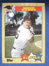 1987 Topps All Star Wade Boggs Card #608 Boston Red Sox HOF  MVP