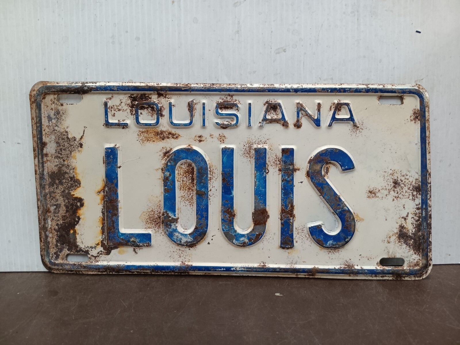 1950s Louisiana novelty vanity LOUIS License Plate Tag BOOSTER | eBay