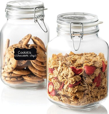 Bormioli Rocco 149240M02121197 Fido Glass Canning Jar Italian 67¾ oz-2 Lite