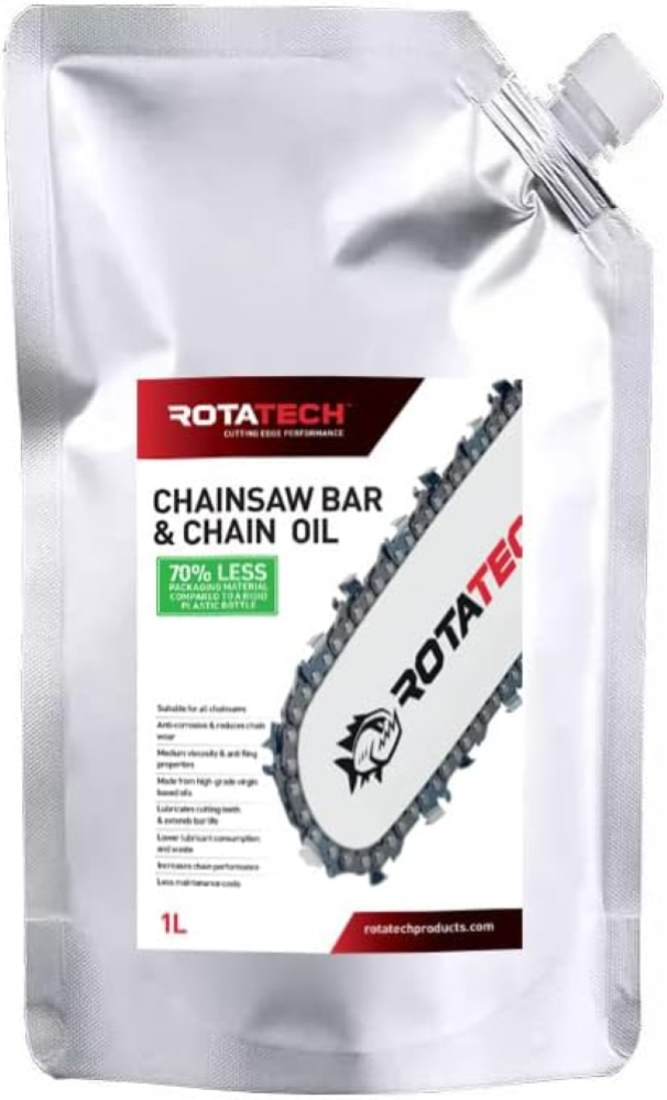 Olio per motosega e catena, 1 l, sacchetto di ricarica ecologico