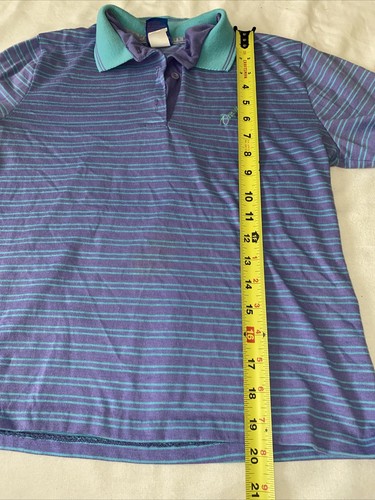 Vintage Ocean Pacific OP Stripes Polo Shirt Juniors Size Medium Beach - Picture 4 of 10