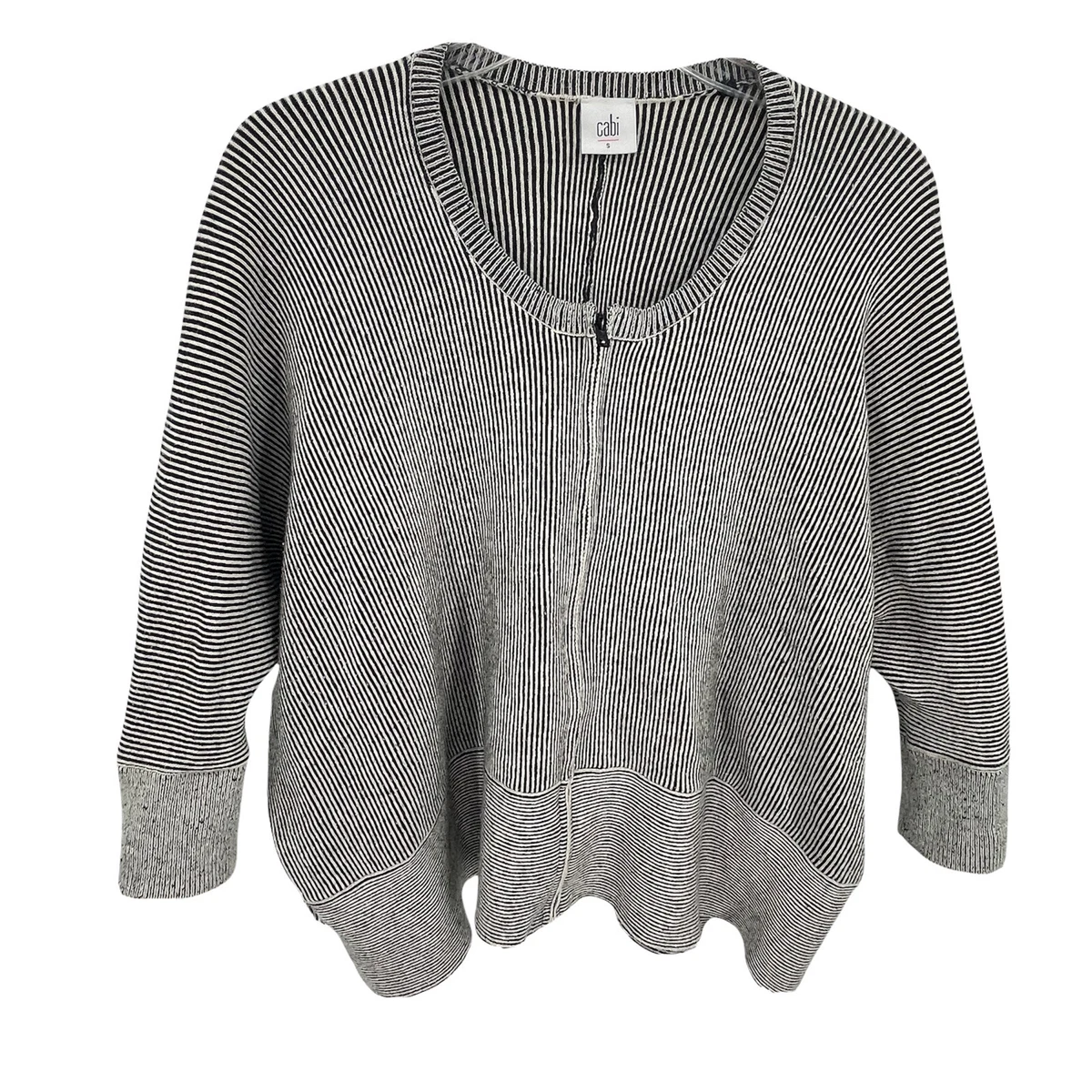 Cabi Cupid s Cardigan Sweater Full Zip Dolman Sleeve Striped Size