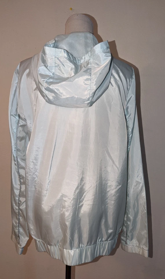 CALI SPORT sz M Windbreaker Jacket zips lightweight mint green women 2463 - Image 3 of 4