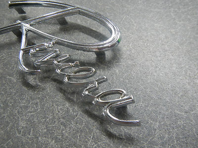 1964-1965 Buick Riviera Fender & Trunk Script Emblem Kit – New Chrome – CARS RM645K