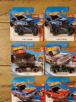 Hot Wheels CUSTOM '72 Chevy LUV, Custom 69 Chevy Pickup, Ford F