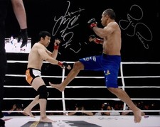 Kazushi Sakuraba & Royce Gracie Signed 16x20 Photo PSA/DNA COA Pride FC UFC Auto