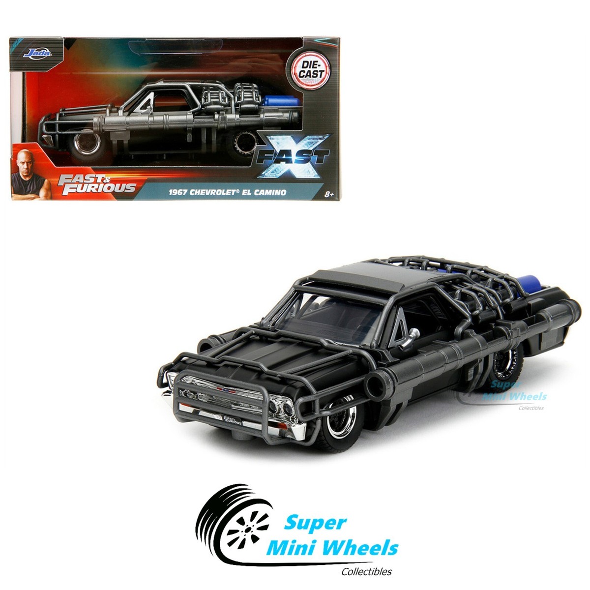 ミニカー Fast & Furious 1967 Chevrolet El Camino Jada 1:32 Fast & Furious 1967 Chevrolet El Camino w/ Cannons