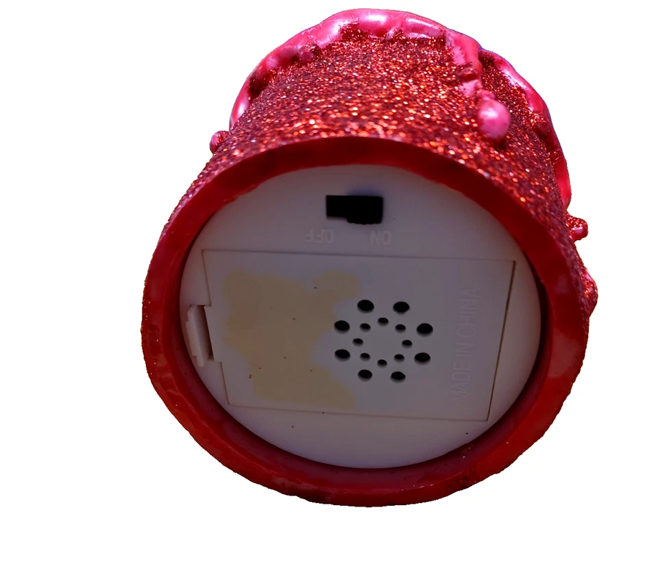 RED SPARKLING WITH MELTING CANDLE TOP BATTERY OPERATED LED - Image 4 of 4