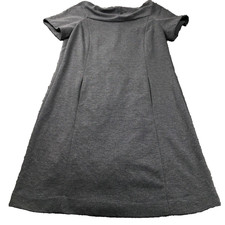 Tahari Arthur S Levine Dress Sz 8 Cowl Neck Short Sleeve Button & Tie Back Lined