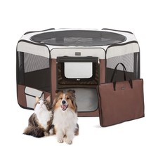 DONORO Dog Playpen 46" Portable Pet Play Pens for Small Medium Dogs, Foldable...