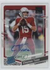 2023 Panini Clearly Donruss Auto Clayton Tune #56 Auto 16wc
