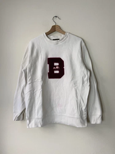 Sweat col rond blanc crème logo universitaire The Brooklyn Circus Classic
