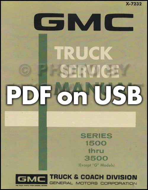 1971-1972 GMC Shop Manual USB Pickup Truck Jimmy Suburban 1500-3500 - Imagem 2 de 3