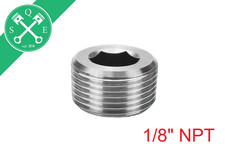 Verschlussstopfen 1/8" NPT Gewinde Edelstahl Abgastemperatur EGT Sensor &Ouml;ldruck