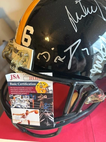 Pittsburgh Steelers Ben R + HOF'ers Autographed Full Size Helmet JSA Cert