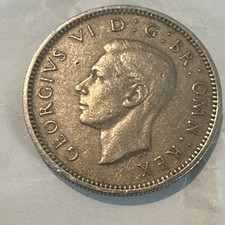 1950 England Sixpence King George VI Copper-Nickel Coin KM# 880