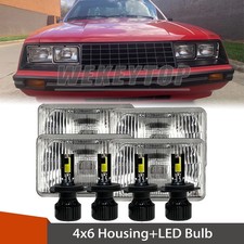 4pcs 4x6 Led Headlights Hilo Beam H4 For Ford Mustang 1979 1980 1981-1986 4pcs 4x6 Led Headlights Hilo Beam H4 For Ford Mustang 1979 1980 1981-1986