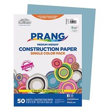 SunWorks Construction Paper, Sky Blue, 9" x 12", 50 Sheets