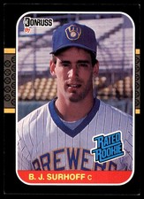 B.J. Surhoff 1987 Donruss #28 Brewers MLB READ FREE SHIPPING AutographDen