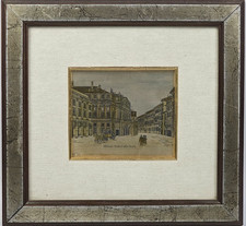 Quadro Incisione Opera con Lastra Argento Milano Scala Vintage Cornice Metà '900