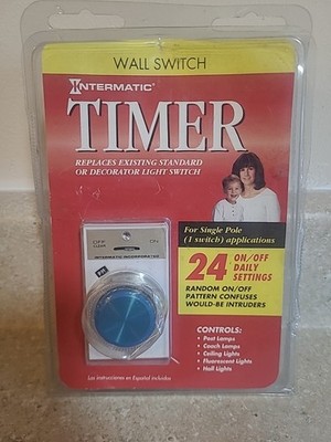 NEW Intermatic EJ341C Single Pole Timer Wall Switch 24 Hour ON OFF Security