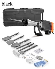 Demolition Jack Hammer, 1350 BPM Concrete Breaker 6pcs Chisels Bit Chipping