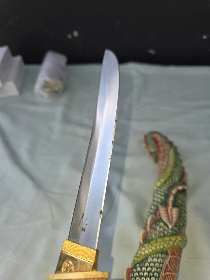 Fury 60077 Dragon & Snake Knife Dagger With Decorative Sheath 15 Length 7" Blade - Image 3 of 4