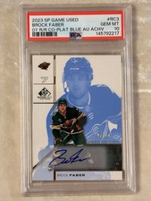 Brock Faber #7/10 GEM MT 10 Auto 2023-24 UD SP Game Used - Retro Rookies 1/1 PSA