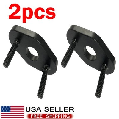 2x Black For Toyota O2 Oxygen Sensor Flange & M6 x 1.25 Studs 2 Bungs 3/8 Thick