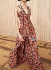 NWT Ulla Johnson Anya Silk Maxi Sleeveless Dress. Size 8.