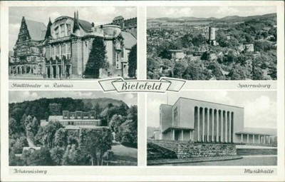 Postcard Bielefeld four views (No.9115)
