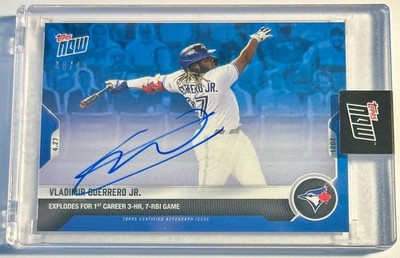 2021 Topps Now VLADIMIR GUERRERO JR 3-HR Game 138B On Card Auto Autograph 48/49
