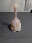 Vintage Fenton Pink Iridescent " Lily Of The Valley " Temple Bell