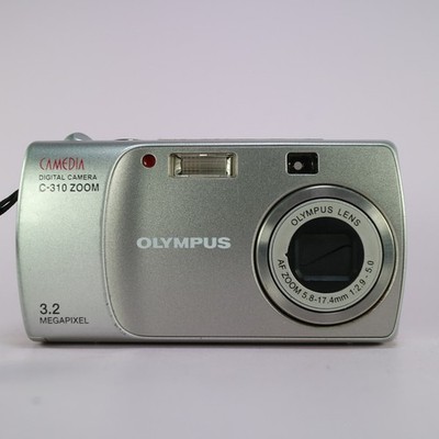 Olympus Digital Camera Camedia C-310 Zoom 3.2MP Silver Tested *Read*