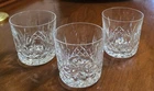 3 Vintage Waterford Crystal LISMORE Single Old Fashioned Glasses Tumblers 3-1/4"