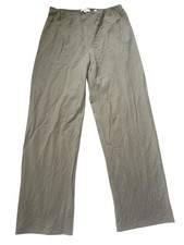 Vince Olive Linen Blend Wide Leg Pants Womens M Relaxed Casual Chic