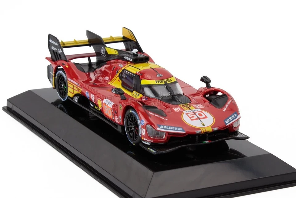 MODELLINO AUTO STATICO BURAGO FERRARI 499P LE MANS 2024 FUOCO VETRINA SCALA 1/43 - Immagine 4 di 4