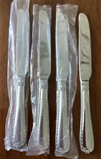 NOBILITY Hampton Silversmiths Set of 4 Dinner Knife Unused Stainless Flatware