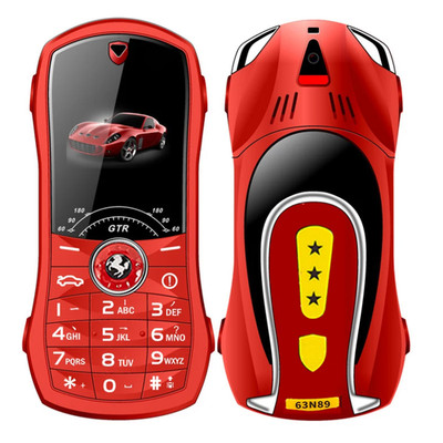 Car Shape Push Button Mobile Phone 1.8Inch Mini Student Dual Sim 0.3MP CellPhone