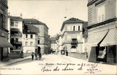 Postcard Moudon Canton of Vaud, Pont sur la Broye - 11589431