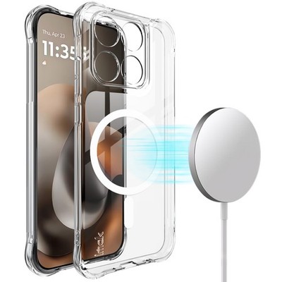 IMAK For Motorola Moto G77, Shockproof Clear Soft TPU Wireless Charge Case Cover