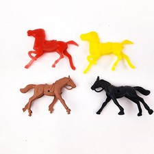 Vintage Plastic Horse Lot Western Playset Replacement Parts