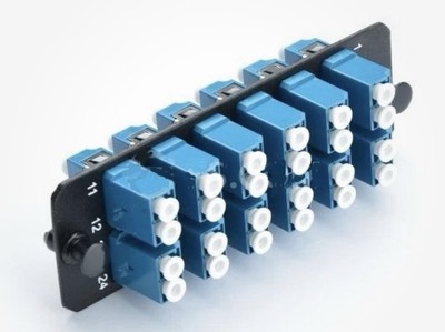 Panduit - FAP12WBUDLCZ -  12 DUPLEXES LC SM UPC OS1/OS2 FIBER Adapter Panel 