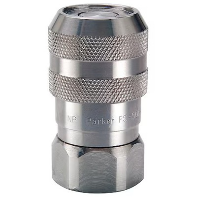 Parker Fs-251-6Fo-E5 Hydraulic Quick Connect Hose Coupling, 316 Stainless Steel