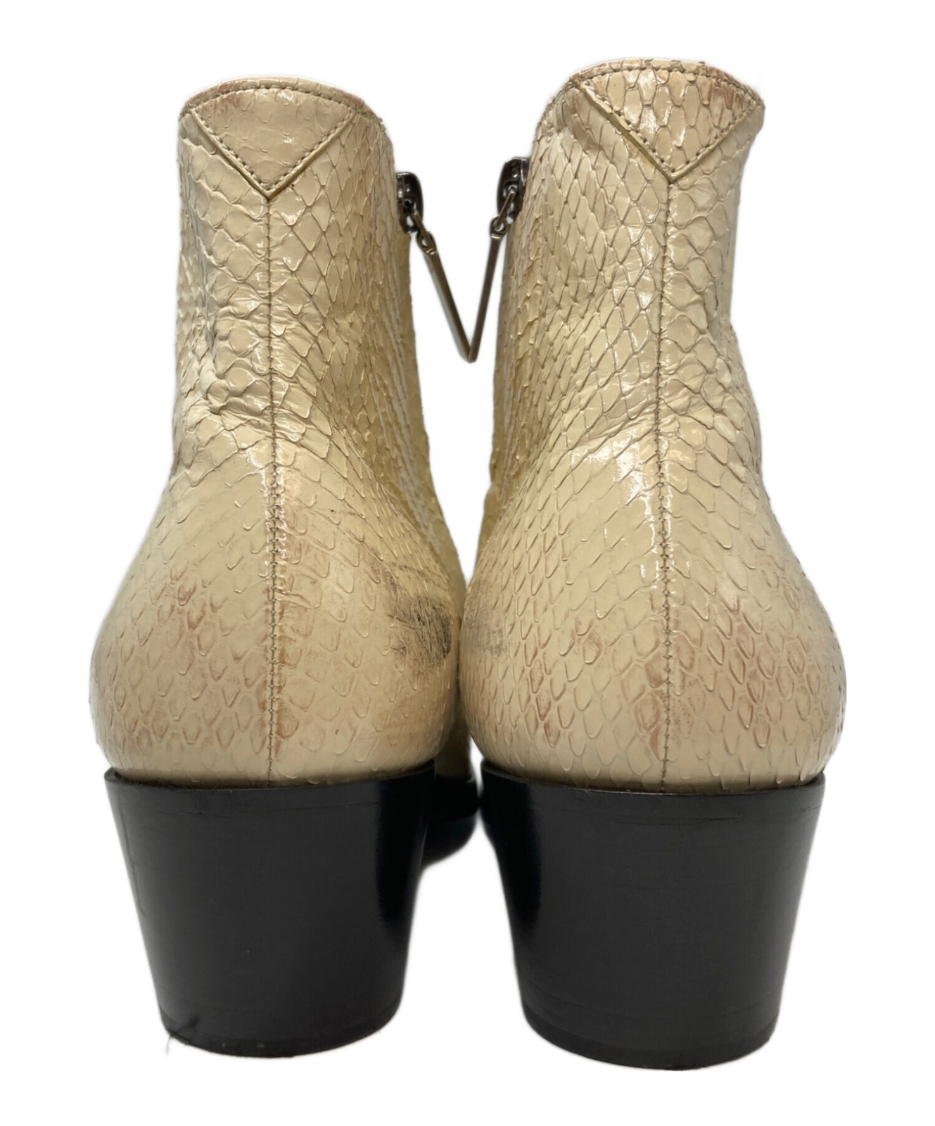 Saint Laurent Paris Python Leather Boots/ Beige/ … - image 3