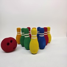 Pavilion Foam Bowling Set   10-Pin Indoor Game with Weighted Foam Ball