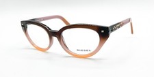 NEW DIESEL DL5057 050 DARK BROWN GRADIENT PINK AMBER AUTHENTIC EYEGLASSES 51-18