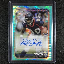 2024 Topps Chrome Football ROD SMITH Base Auto Aqua Sonar 112/199