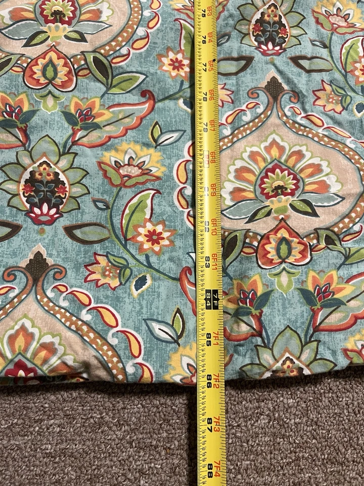 Sherry Kline Queen/King Comforter 86x103 Light Blue Floral Print Solid Back - Image 3 of 4